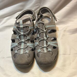Lands' End Athletic Sandals in Gray and Blue